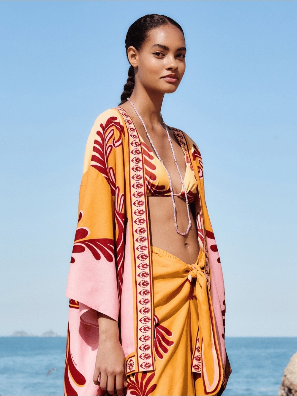 Farm Rio: Printed Linen Blend Kimono